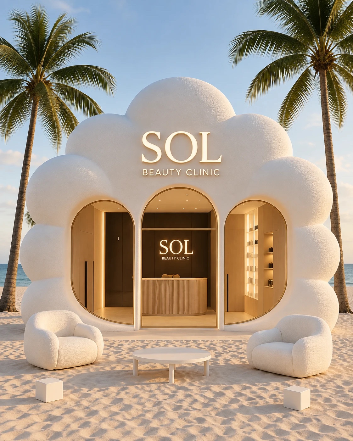 Креатив: бьюти-клиника SOL на пляже